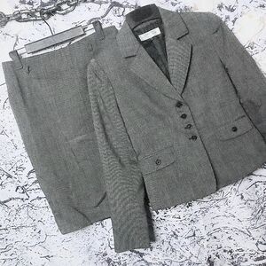 GREY MICRO HOUNDSTOOTH SKIRT SUIT 4P Tahari Black White Academia Jacket Workwear